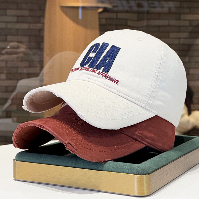 letras coreanas bordadas sombrero de béisbol para mujeres 2025 pollo nuevo estilo de moda versátil sombrero de boca de pato muestra cara pequeño sombrero solar