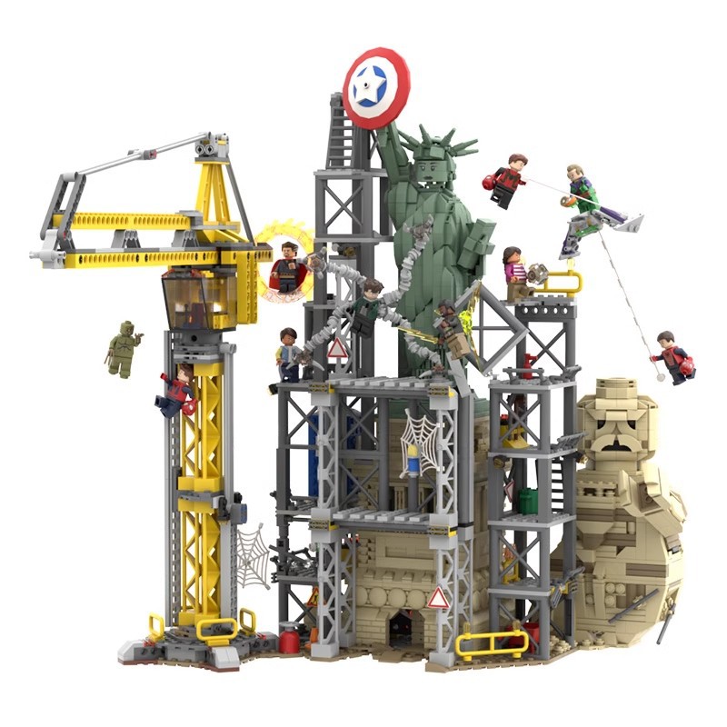 MOC-123857 Statue of Liberty Showdown: Creative Building Block Set - Adult Assembly Challenge - Giant Model