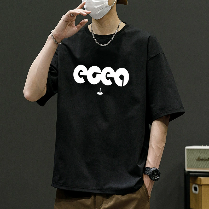 Oversize мужская футболка с короткими рукавами мужская футболка с круглым вырезом