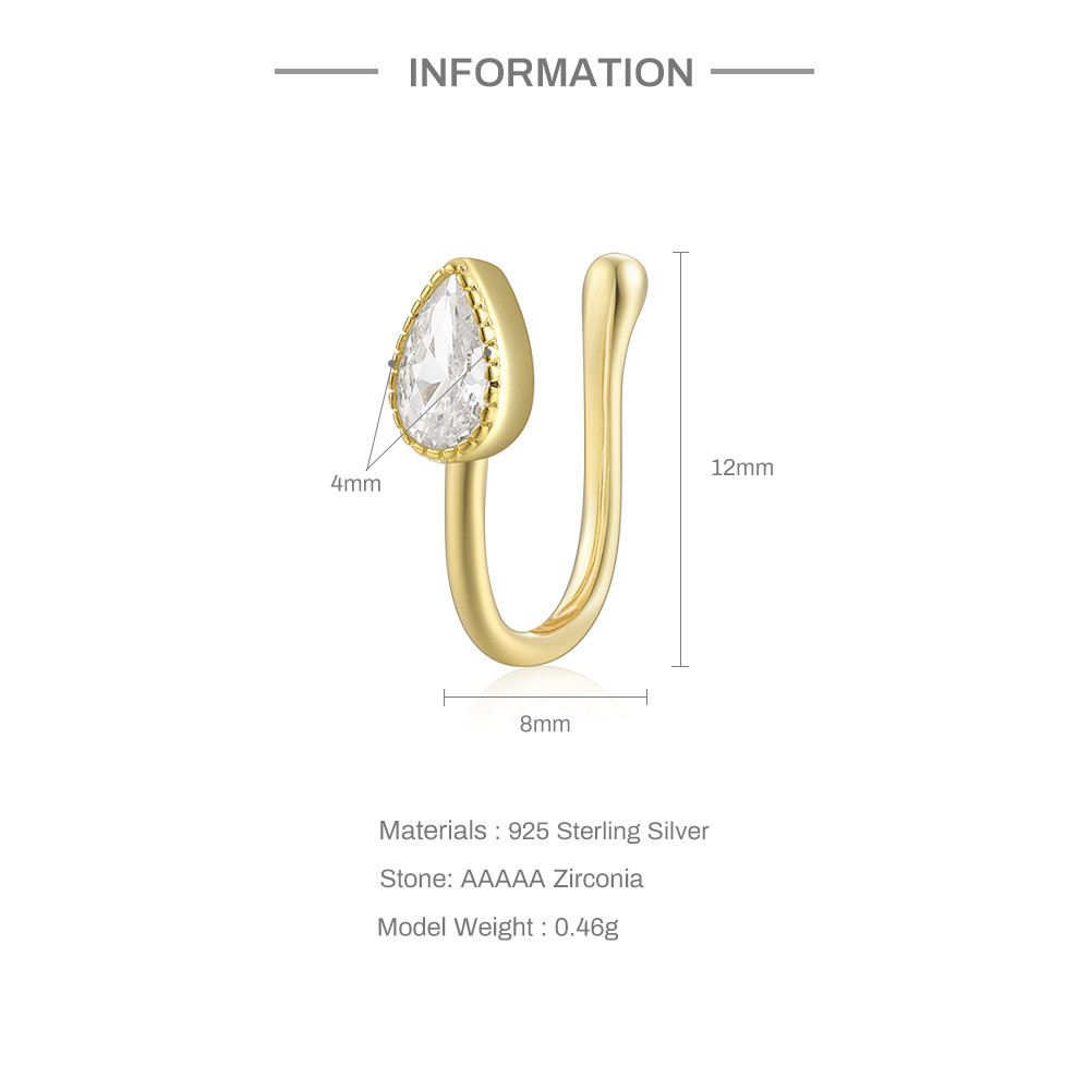 2g Weight Nose Ring Classification 1 Piece Quantity Daily, Street Occasion 925 Sterling Silver Material Star, Moon Pattern Women's Gender Plating Design Simple Style Style 1 Piece Nose Rings & Studs Simple Style Star Moon 925 Sterling Silver Plating 无