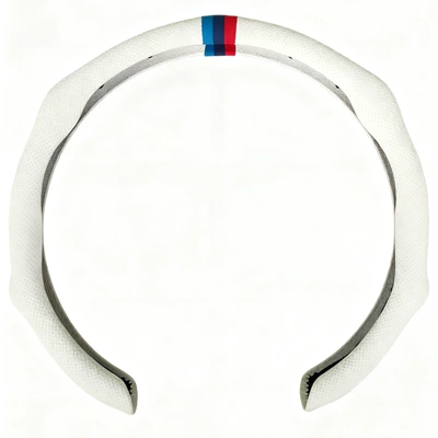 Steering wheel cover new four: Steering wheel cover - three-color-return-to-standard-white-38cm