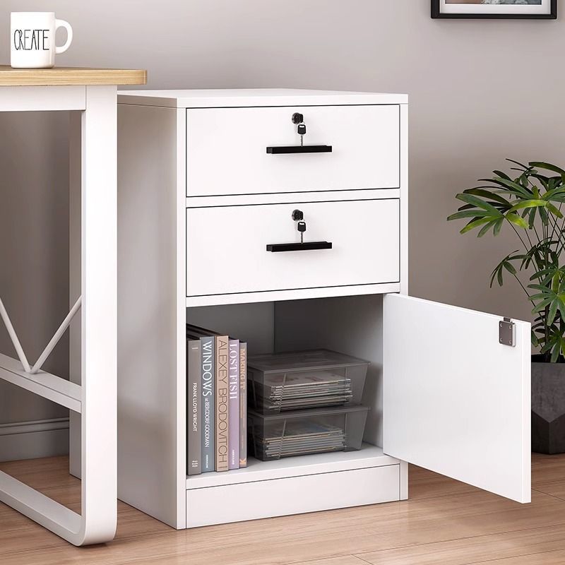 File cabinet floor-standing office mobile storage cabinet with…
