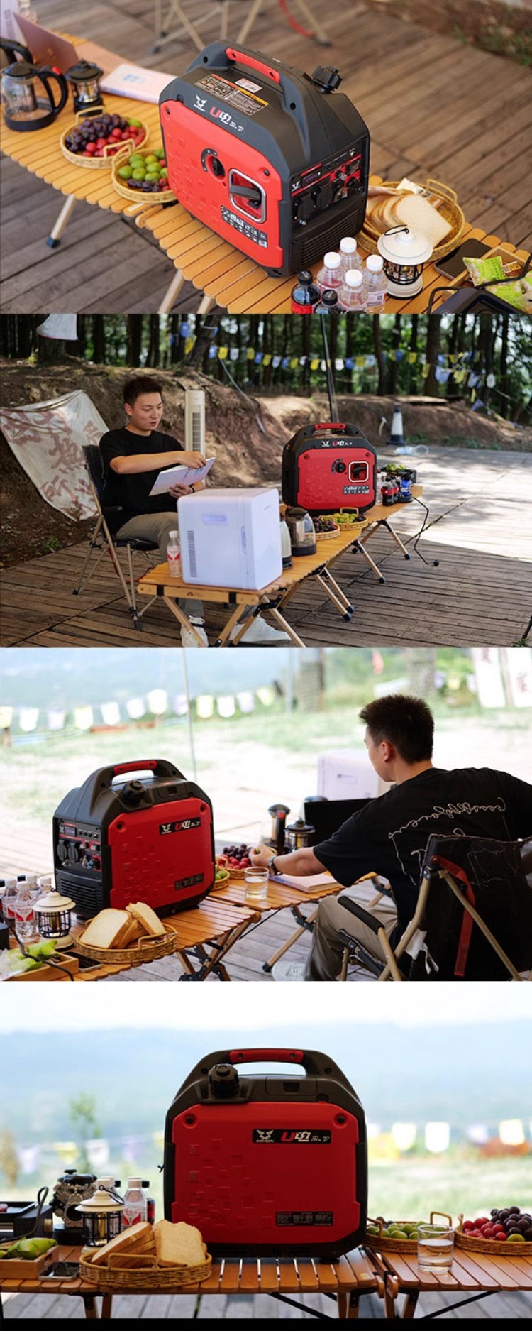 Zongshen Silent Variable Frequency Generator Set Gasoline 220V Household Small Stall Outdoor Camping Style Rv Emergency Power Supply
