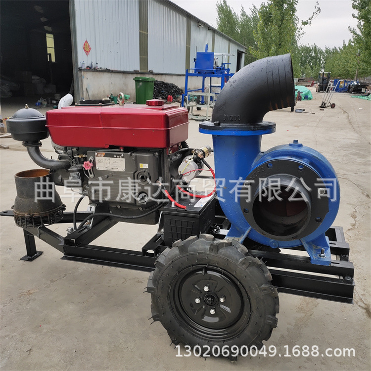 柴油抽水排水泵 12寸大口径抽水泵 工地鱼塘抽水泵 口径200mm水泵