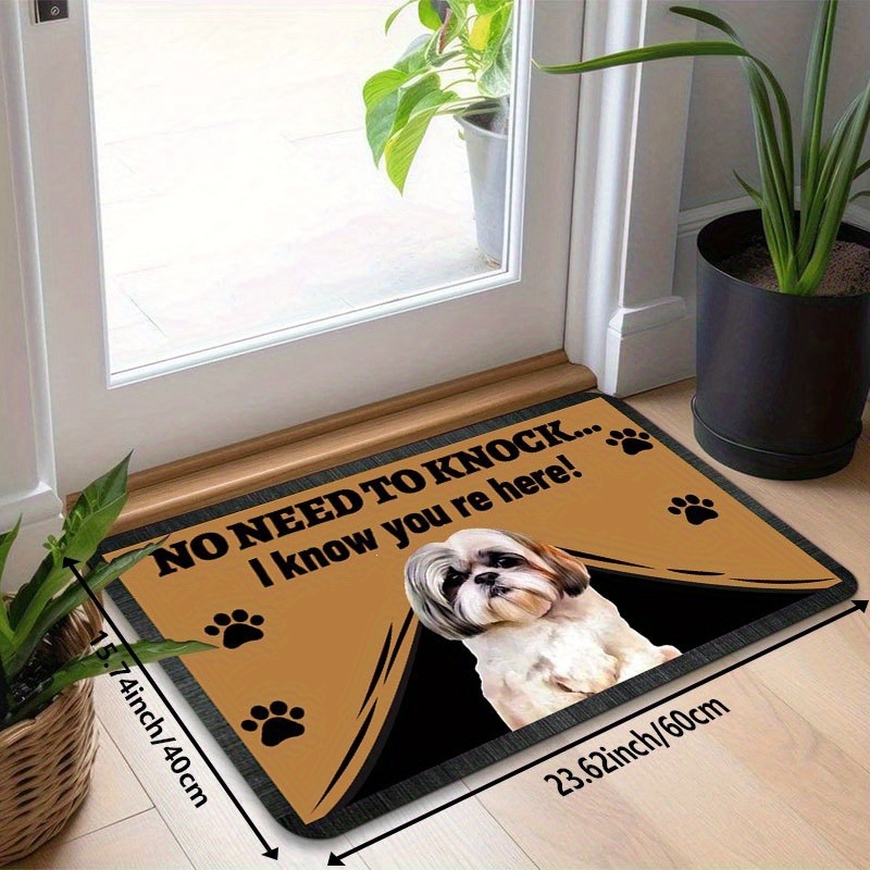 Rutschfester Teppich Mit Niedlichem Hund Für Flur Und Bad_voghion.com