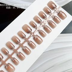 30片穿戴美甲法式豹紋斑馬紋美甲貼片新娘穿戴成品指甲貼片