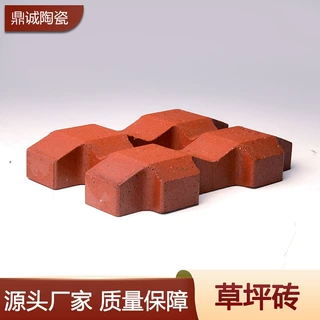 草坪砖公园广场停车场人行道彩色园林井字透水砖宜兴陶土砖植草砖