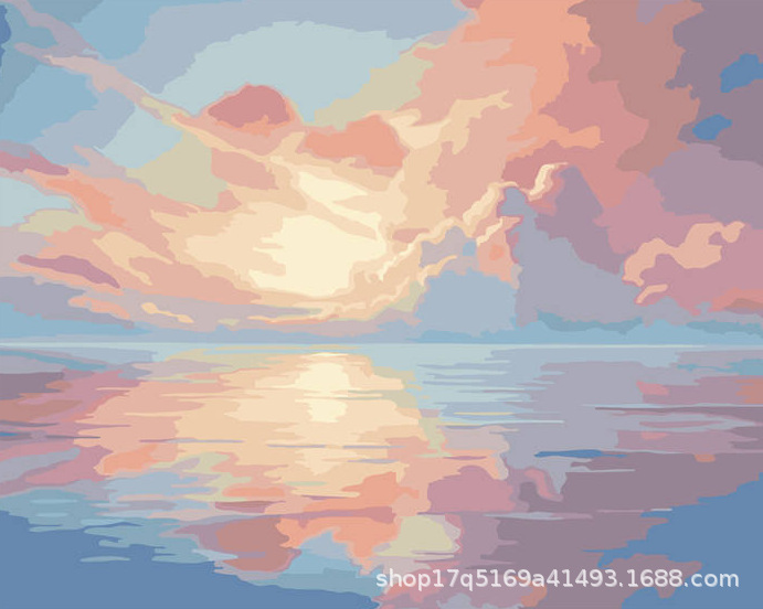 Pintura al óleo digital DIY pintura al óleo hecha a mano para colorear lona núcleo de pintura acrílica serie de estilo explosivo al por mayor y al por menor