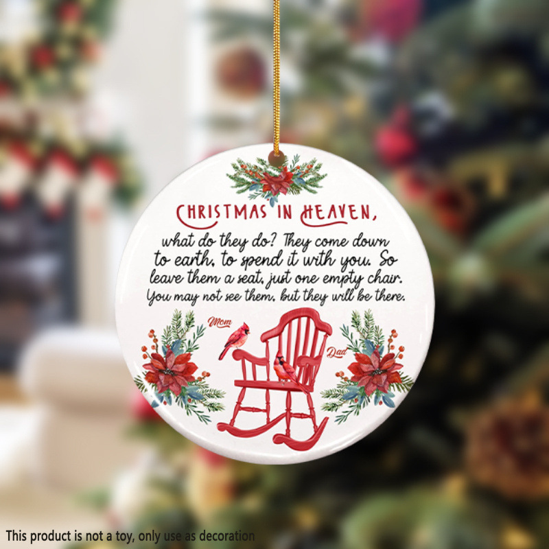 Navidad transfronteriza en inglés colgante redondo 2D acrílico decoración colgante mochila accesorios de regalo colgante de automóvil