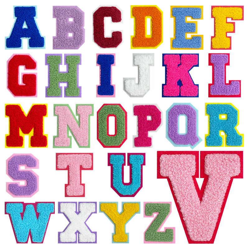 7cm embroidery 26 letters bag embroidery cloth sticker clothes embroidery Patches sticker