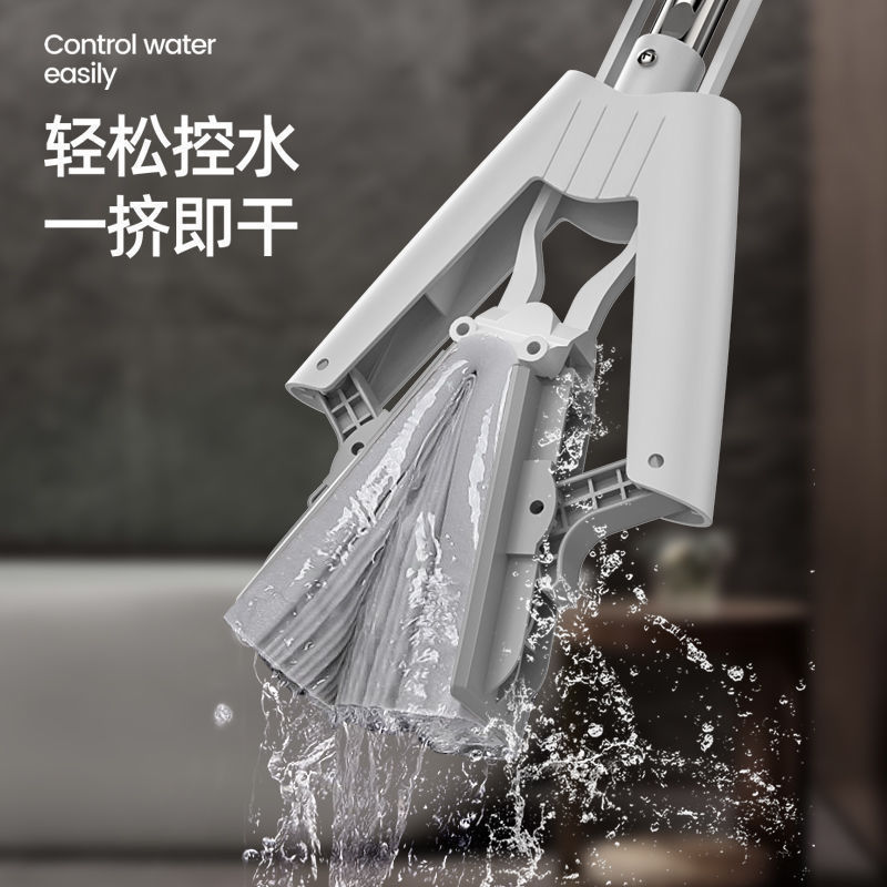 가정용 게으른 사람들을 위한 스펀지 걸레 걸레, 원터치 걸레, 핸즈프리 롤러, 흡수성 물 압착, 콜로디온 접이식 물 압착