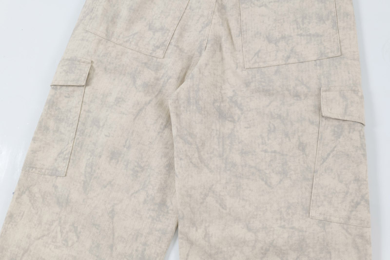 Men's Clothing New Creative Marble Folding Casual Pants for Men and Women Street Fashion Loose Straight Pants_voghion.com