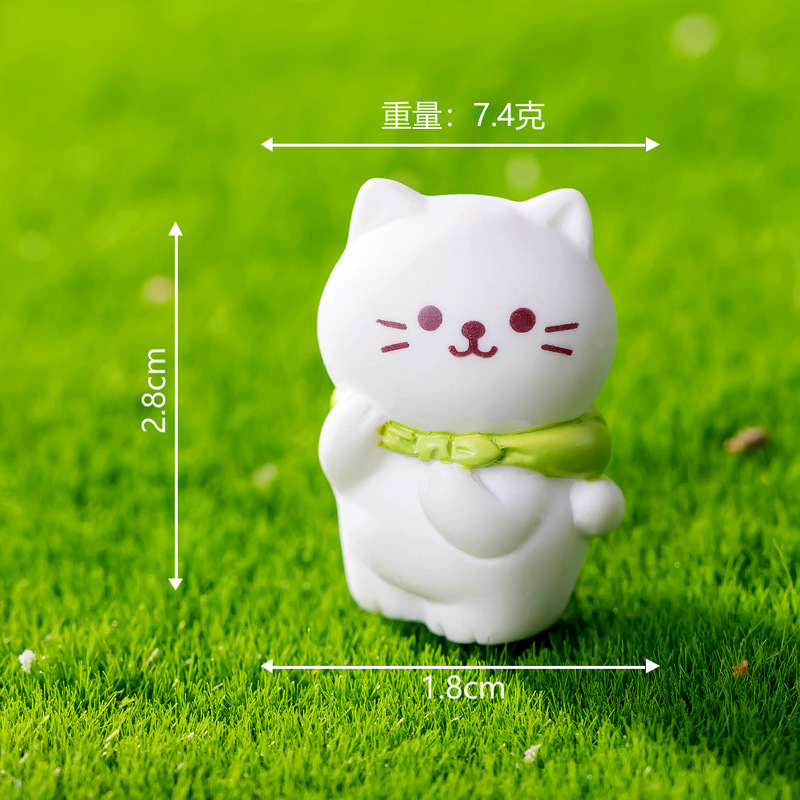 苔藓微景观创意卡通喵喵森系餐厅 装饰品配件车载桌面小摆件批发|undefined