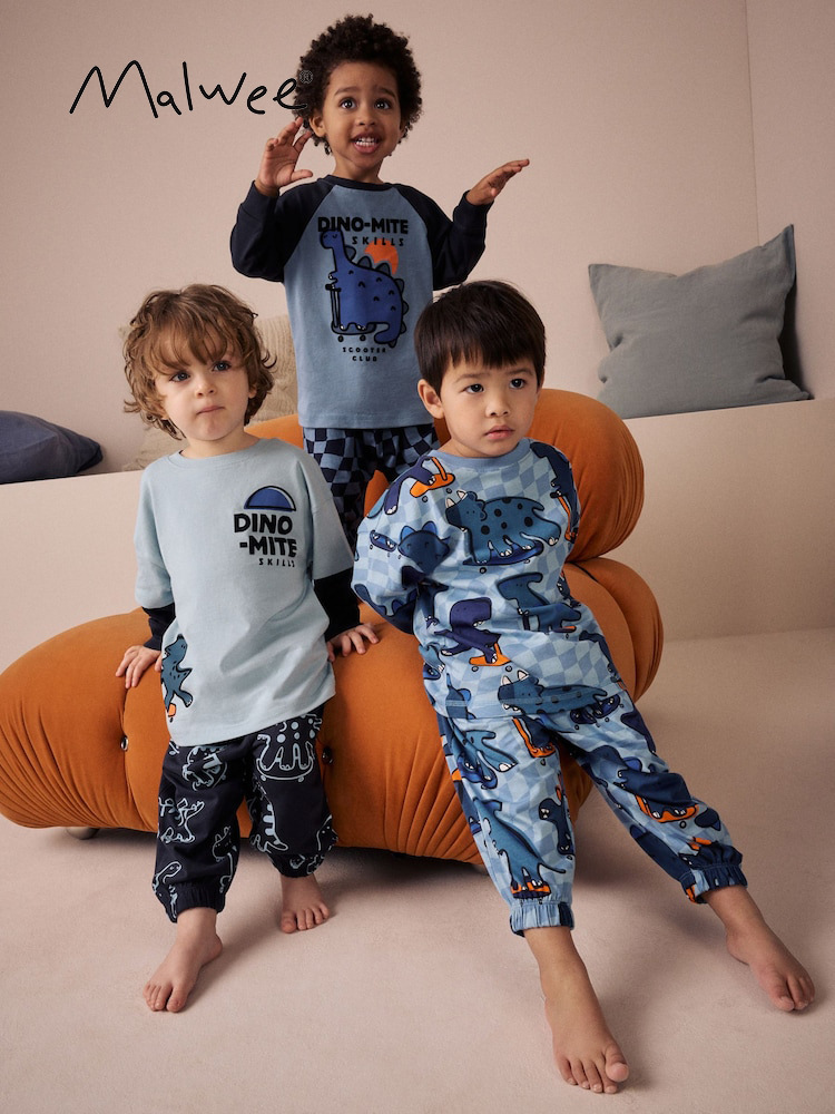 Malwee transfronterizo ropa de hogar para niños otoño y invierno nuevo estilo europeo y americano guapo cuello redondo manga larga cintura elástica