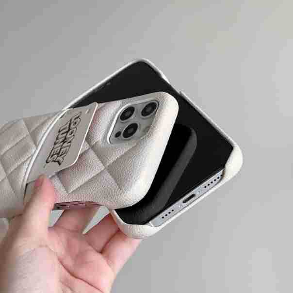 Lambskin Solid Color Business Basic Simple Style Phone Cases Phone Accessories display picture 6