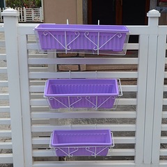 窗台陽台花架鐵藝懸掛式欄杆花架長方形花盆架陽台種菜多肉花架子