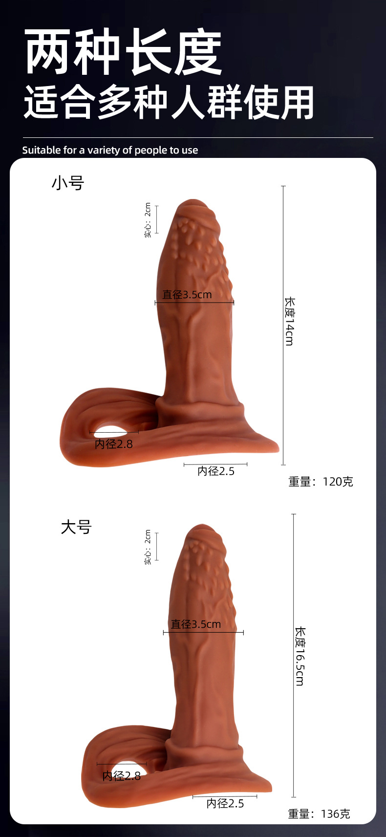 Liquid Silicone Textured Condom with Triple Lock Ring, Large Size, Non-Lubricated — detail image 4