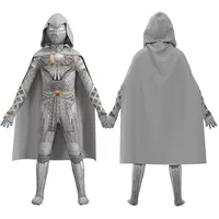 Комбинезон на Хэллоуин, одежда Moonlight Knight, боди супергероя COS, плащ с капюшоном с цифровой печатью