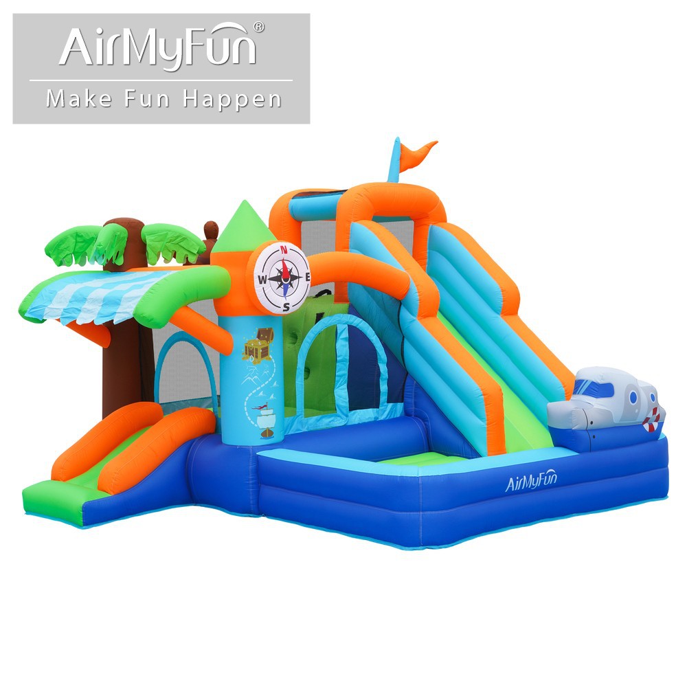 AMF | Niños castillo inflable pequeño parque infantil fiesta al aire libre castillo inflable hogar tobogán inflable trampolín