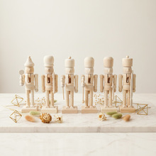 12cm白胚胡桃夹子学校画画DIY玩偶工艺品diy胡桃人偶  Nutcracker