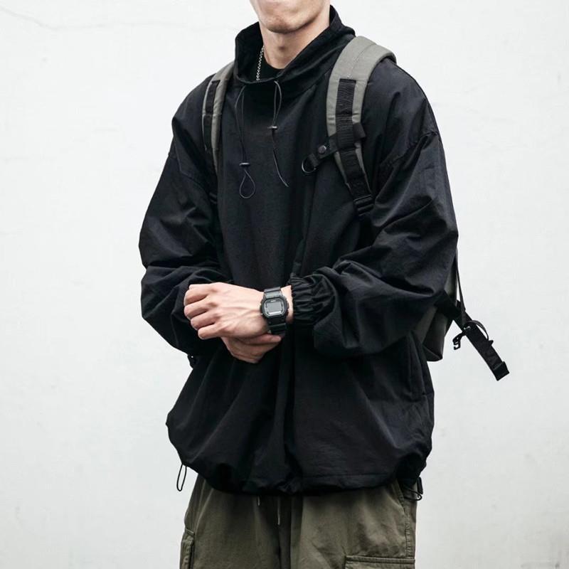 Japonés Retro lavado ropa de trabajo con capucha chaqueta de los hombres de primavera y otoño de moda chaqueta suelta suéter chaqueta ropa superior