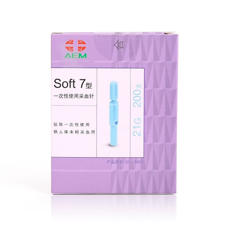Одноразовая игла для сбора крови AEM с четырьмя головками и пятью головками игла для сбора крови Специальная игла для сбора крови игла для укола типа SOFT7