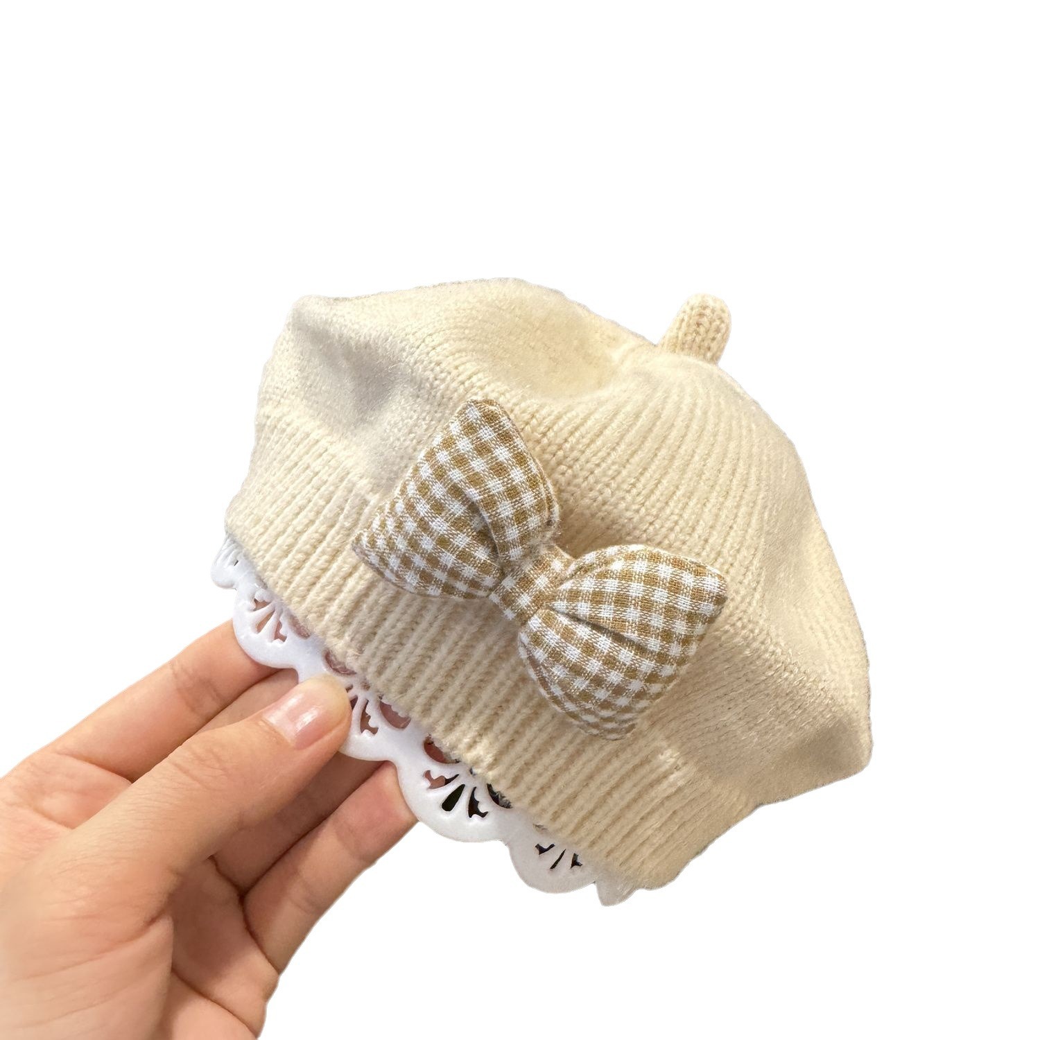 어린이 베레모  소녀 모자 가을과 겨울 한국 스타일  소녀 니트 울 화가 모자 트렌드