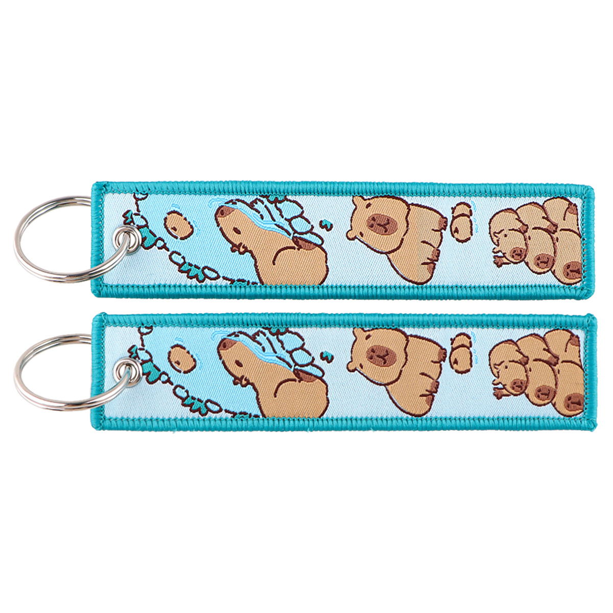Ratón de dibujos animados Capibara animal tejido llavero gato Cordón de gato Certificado de oficina del estudiante adornos de tela llavero