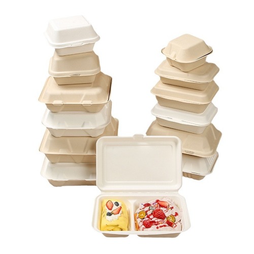 Degradable paper pulp DIY hamburger box lunch box cake pastry box small cake packing box dessert box packaging box