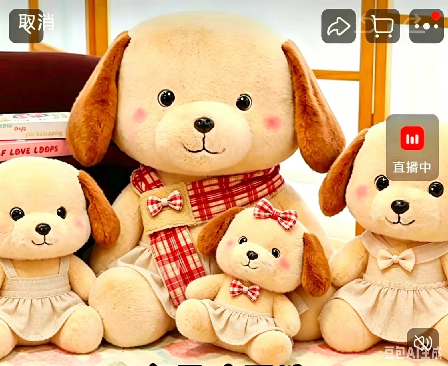 Bow tie puppy 35cm / Random colors