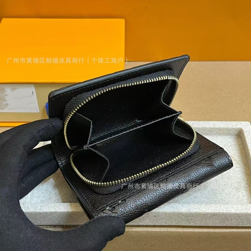 真皮钱包经典女士钱包卡包压花二折钱夹证件包百搭经典风琴零钱包|undefined
