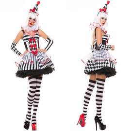 欧美可爱小丑装舞台服cosplay性感马戏团小丑驯兽师万圣节女服装