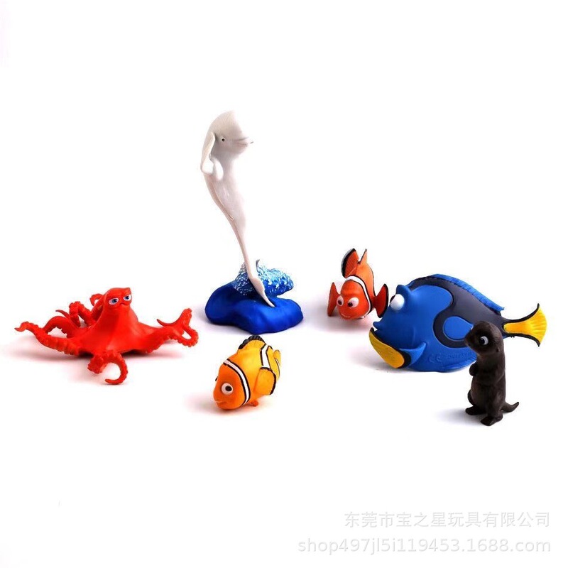 Finding Nemo Dory Marlin Clownfish Nemo Figurine Set Model Doll Desktop Ornament Decoration