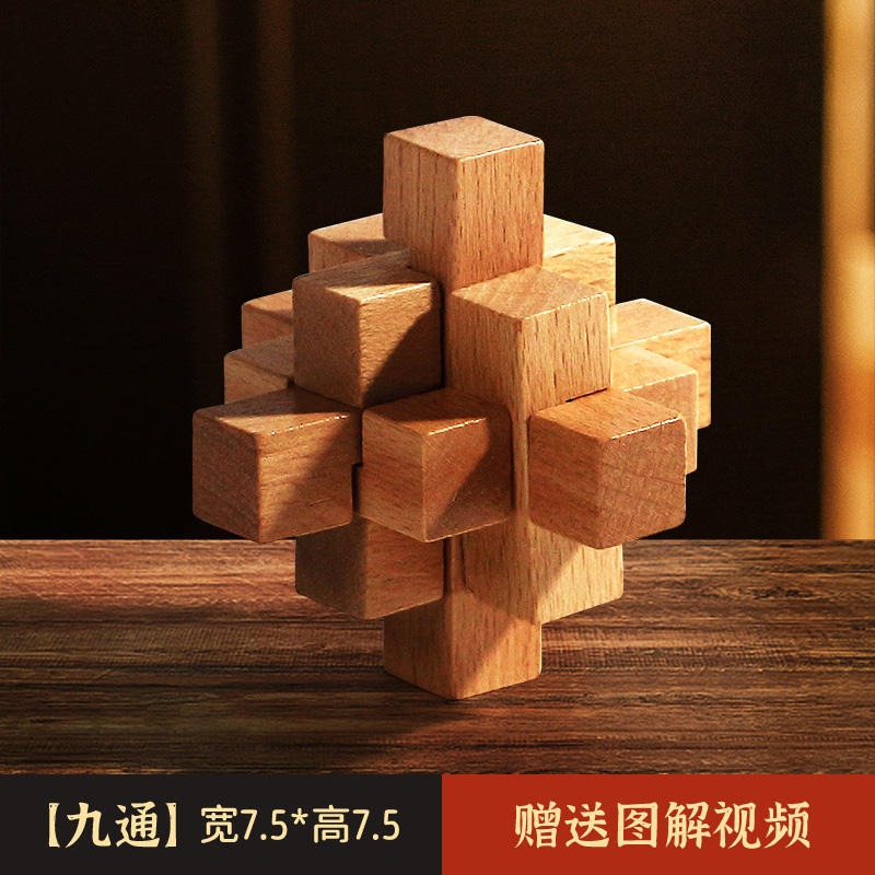 Luban Lock Kongming Lock Juego completo de bloques de construcción de espiga y espiga Juguetes educativos para niños de 8-12 años de edad, quema de cerebro intelectual 10