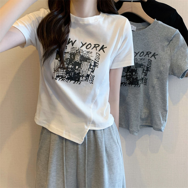 Retro brand summer short design T-shirt