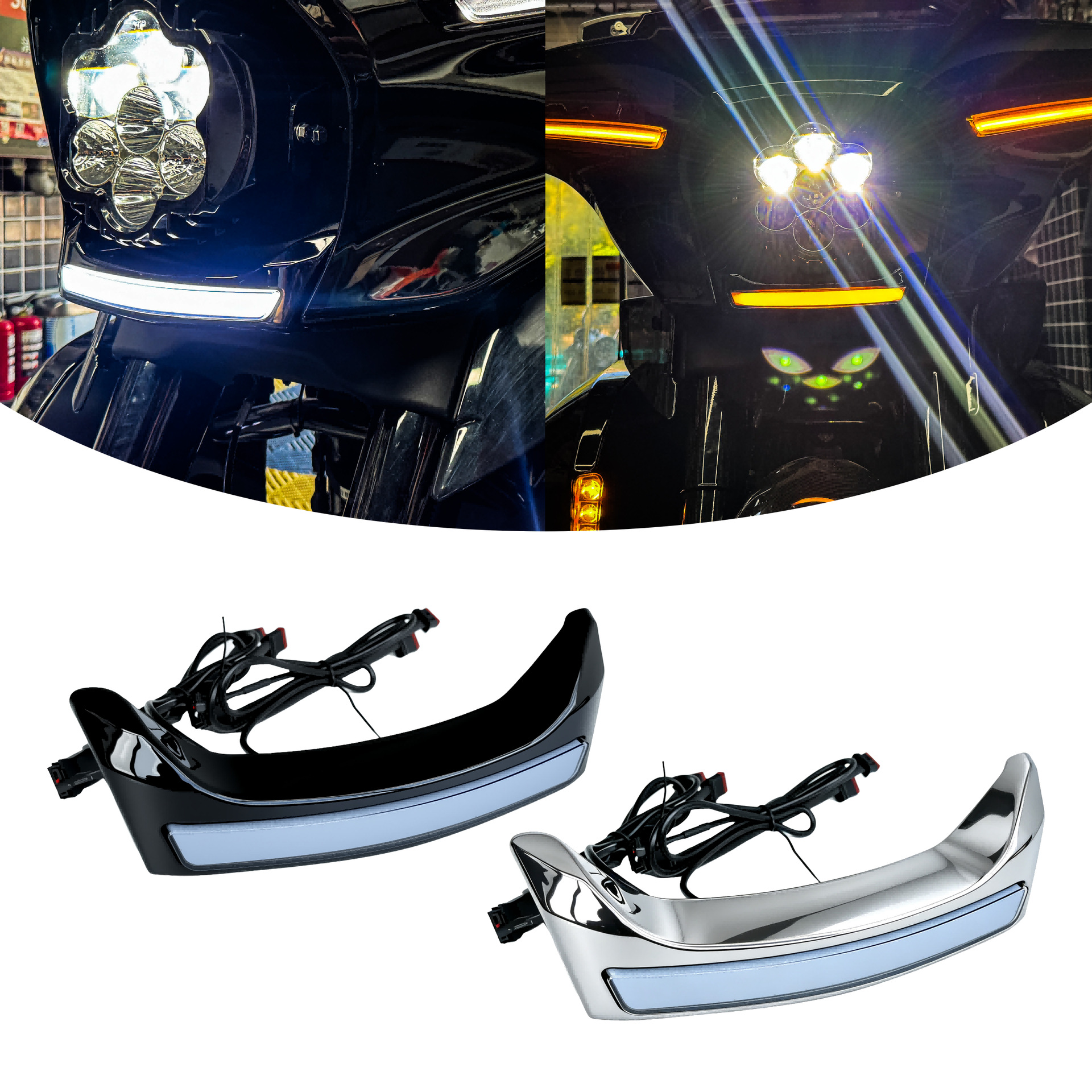Harley-Davidson Street Glide 23.5-26 Headlight Trim, Turn Signal Light, and Decorative Panel Modification