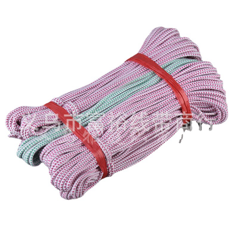 厂家直销 4MM圆形红加白点老式弹性松紧带 可用跳皮筋 两元商品店