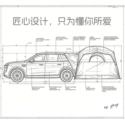 for Self-Driving, Portable Rainproof Car – Avtomobil dam çadırları