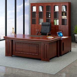 Wholesale Boss Desk Executive Desk President Desk Chinese Style Commercial Manager Supervisor Desk and Chair Combination Simple Modern Belt