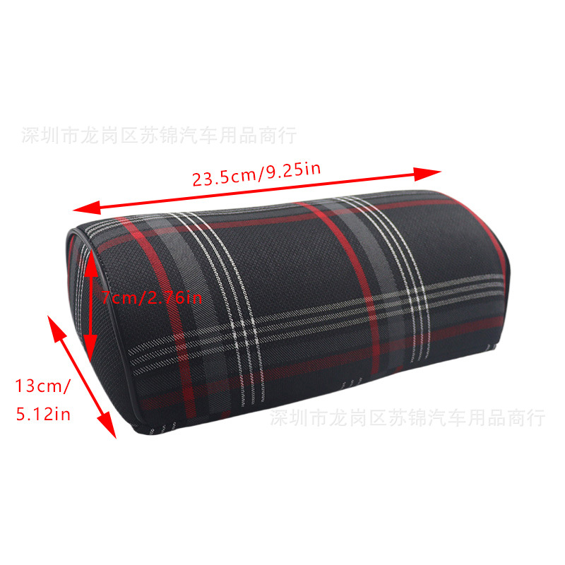 Cross-Border Hot-Selling Car Headrest Cervical Spine Neck Protection Pad Car Plaid Headrest Neck Protector Universal Striped Headrest