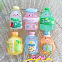 氷透明発光ドリンク樹脂アクセサリー diy クリーム接着剤下駄バックル水カップ冷蔵庫マグネットヘアピンヘッドロープパッチ