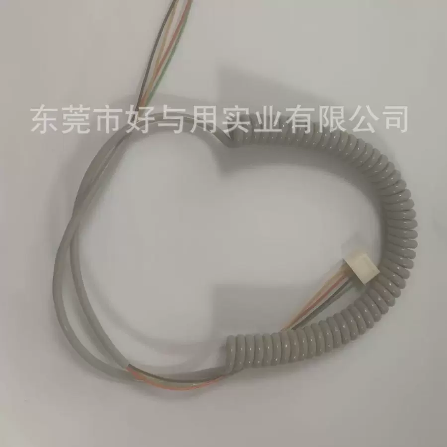 通讯线弹簧线电话听筒座机线固话机座机手柄线四芯扁平电话线曲线