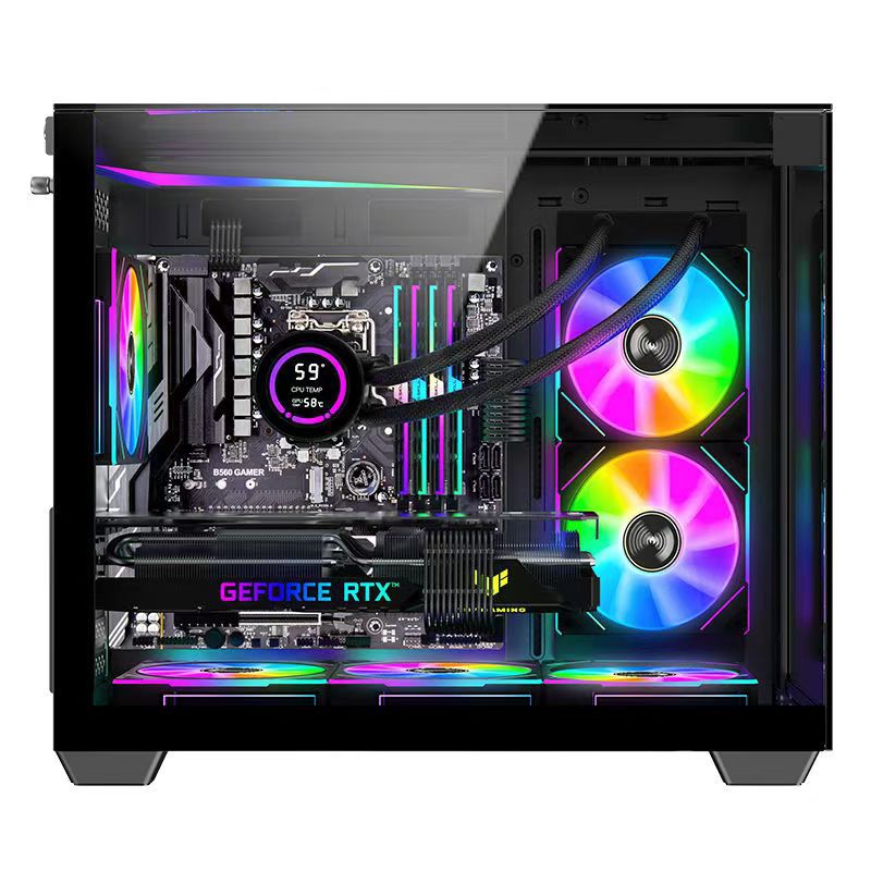 (Mito Negro Goku] 13400F Core i5 computadora host 4070 máquina de montaje de pantalla única oficina transmisión en vivo comer pollo