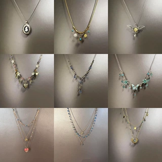 中古风Vintage花朵项链女小众做旧轻奢小众精致创意时尚百搭项链