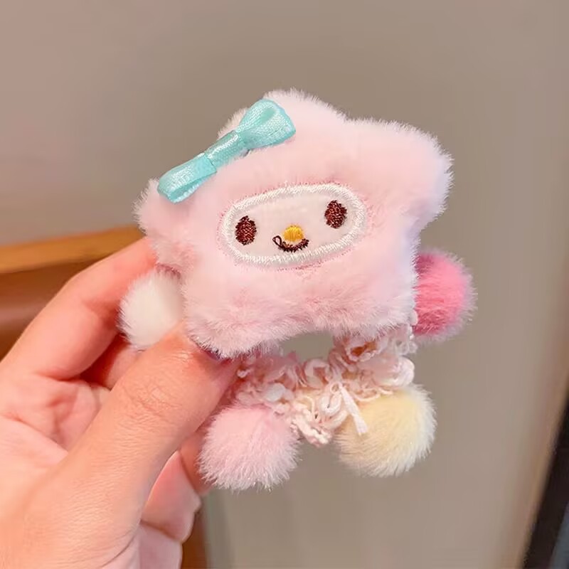 Otoño y invierno adornamientos de cabello de niña lindos dibujos animados muñecas anillo de cabello Star Delu cuerda de cabello dulce Sanliou cinta de pelusa