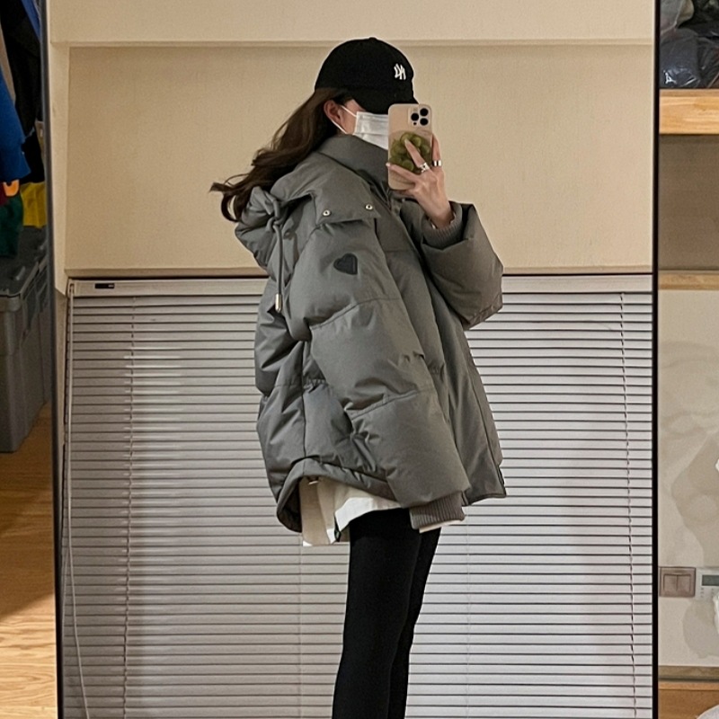 여성용 겨울 면 코트 한국식 다용도 다운 면 코트 2025 새로운 느슨한 두꺼운 유행 커플 면 패딩 재킷