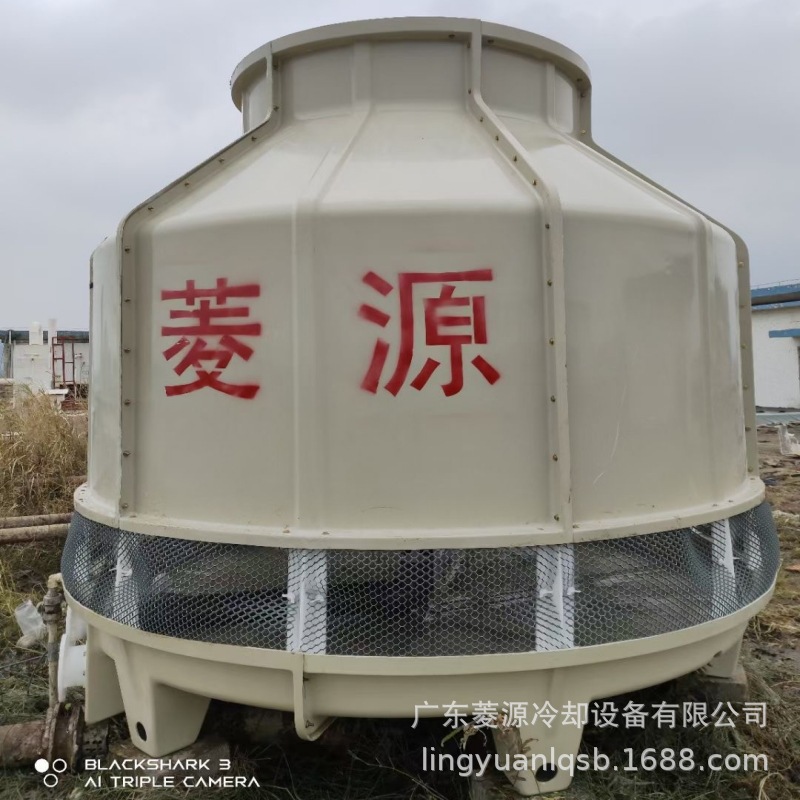 供应圆形逆流式玻璃钢25T-125吨冷却塔 注塑机循环水冷却系统应用