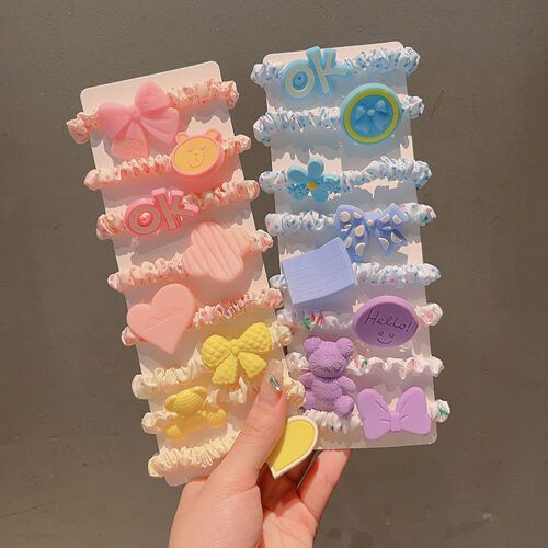 New sweet hair ties, balls, hair ropes, rubber bands, girls' small hair sausage rings, hair ropes, hair accessories wholesale