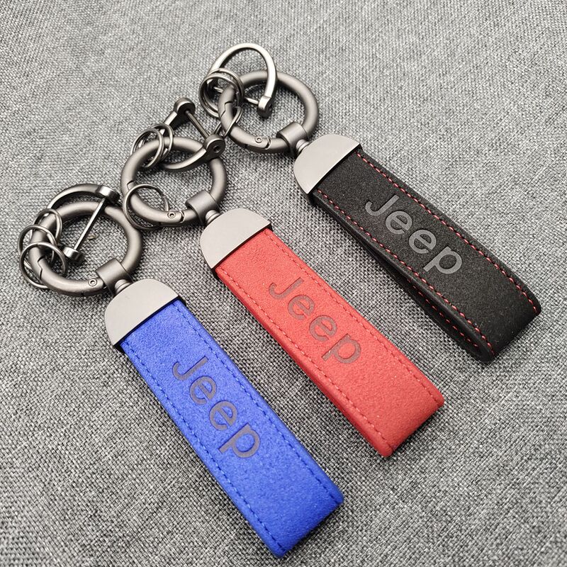 Suede car keychain men's new key chain waist key ring universal car keychain pendant