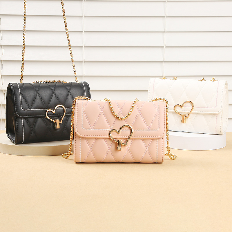 LONNY bolsa de amor bolsa de mujer nueva bolsa de cadena de rombo estilo Chanel bolsa de mensajero del todo fósforo bolsa pequeña de verano para mujer